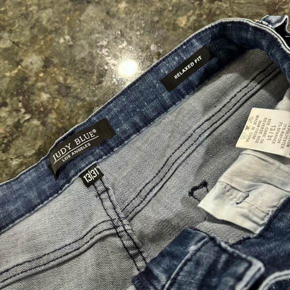 JUDY BLUE Jeans Relaxed Fit Speckled Womens Size 13/31 Blue JB88226 Splattered - Picture 9 of 9